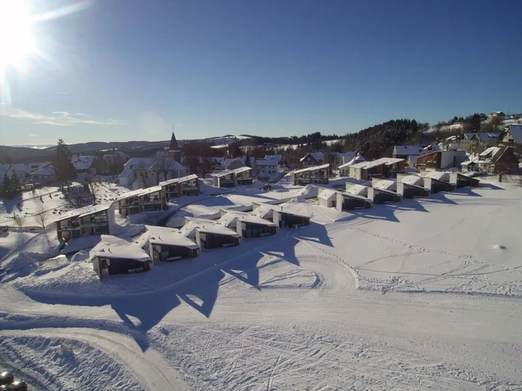 Ligging van villa in Winterberg op vakantiepark met uitzicht